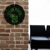 speecheese It's Gin O'Clock Aluminium Wall Clock with Green Lettering