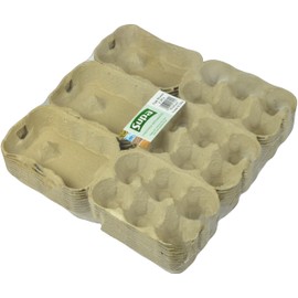 Supa Half Dozen Egg Boxes x 30-Pieces, Traditional Fibre Egg Box, 100% Recyclable and Biodegradable. Packs are Designed to Take Chicken Eggs from Small to Extra Large.