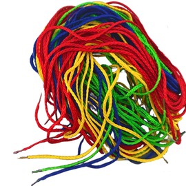 Kids B Crafty 40 Coloured Threading Laces - 75cm x 3mm, Fine Motor Skills Toys for Toddler Activities, Threading Laces for Children, Lacing Toys