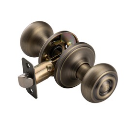 STARPY Antique Brass Door Knob Interior with Non Locking for Passage