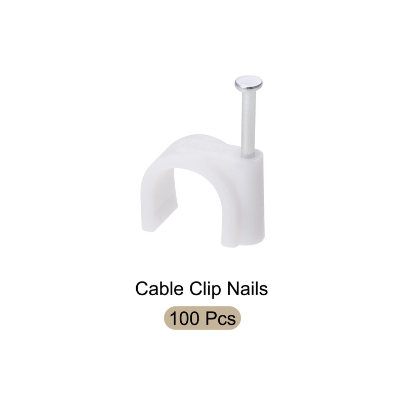 Rebower PE Cable Clip Nail Space Saving Clamp, [for Wire,
