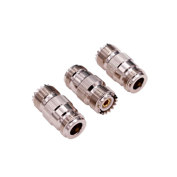 Yuelulala 3pcs UHF Female SO239 Jack to N Female Jack