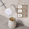 Escenzy Modern Toilet Brush and Holder Set | Natural Shell