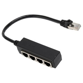 Adaptador RJ45 Cable Divisor Ethernet - 1 a 4 Puntos, Conector LAN para Computadora Portátil, ABS PCB