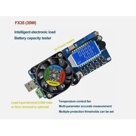 Battery Capacity Tester Current Electronic Load USB Power Tester for ZK-FX35 5A