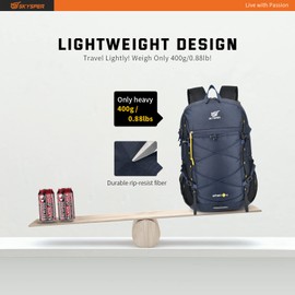 SKYSPER ISHELL 30 Foldable Backpack 30 L Ultra Light Daypack Packable Daypack Waterproof Hiking Backpack Travel Backpack for Camping Outdoor Hiking Travel