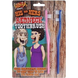 His And Hers Novelty Gag Joke Redneck Toothbrush