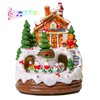 Christmas Village Houses, Christmas Collectible Buildings Decoration Musical Christmas Village