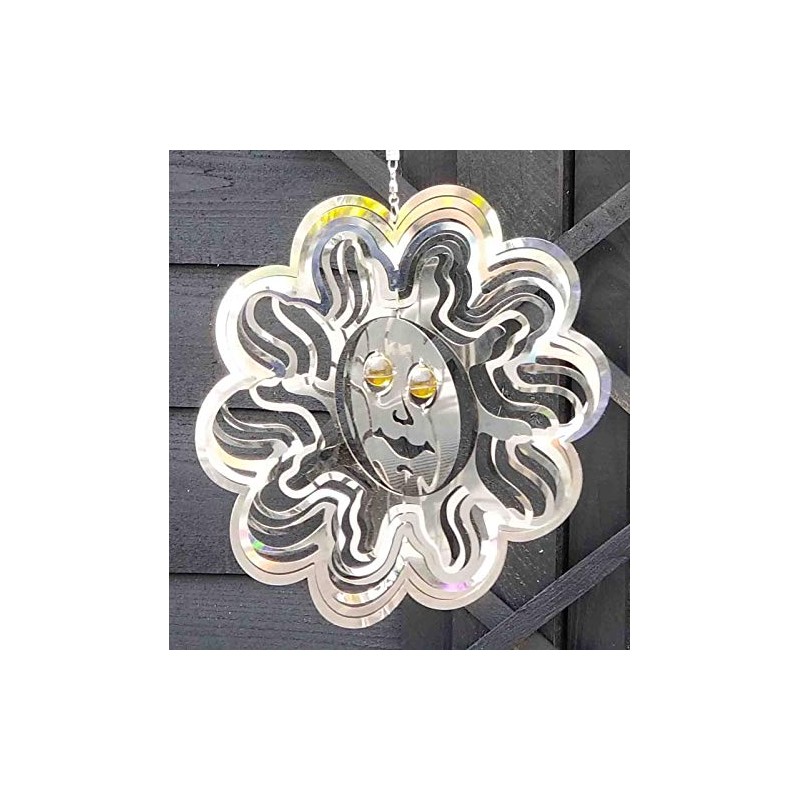 Stainless Steel Wind Spinner - 3D Mobile - Sun Face