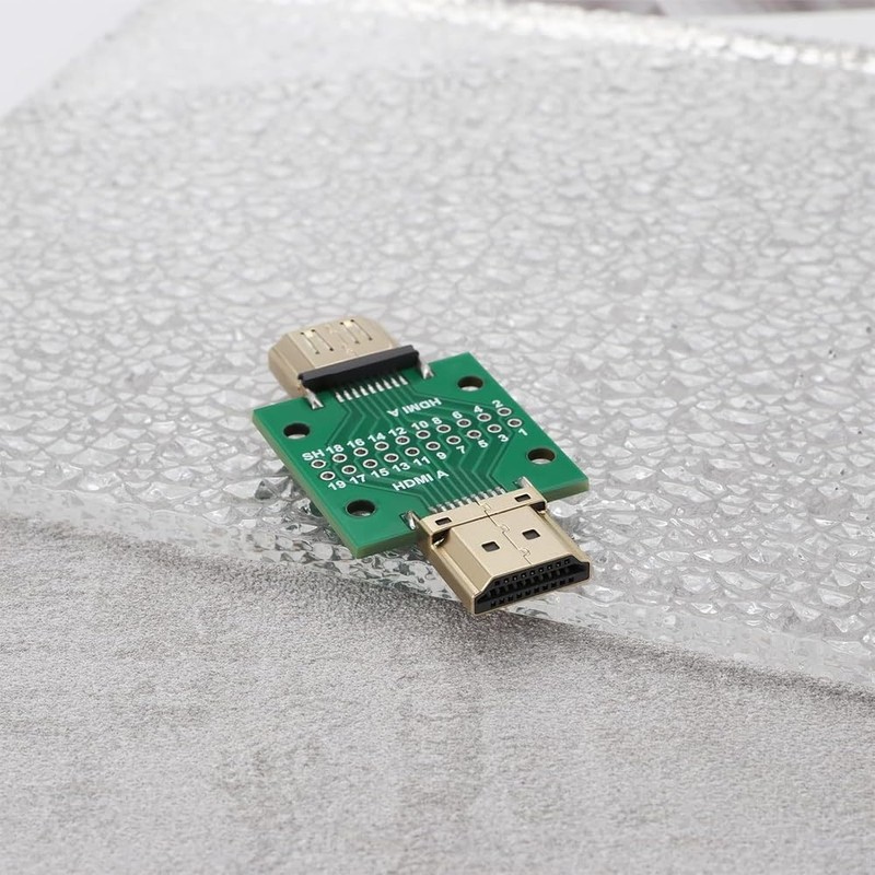 ieron 2Pcs HDMI Male to Male 2.54 DIP Double-Sided Socket