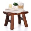 Covzoe Wooden Step Stool, Solid Wood Milking Stool with Non-Slip