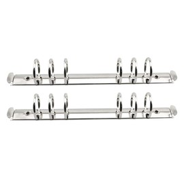 heyous 2pcs A5 Notebook 6-Hole Ring Binder Mechanisms 3cm Diameter Silver Color Metal Clip Ring Binder DIY Fill Paper Storage Folder Accessories