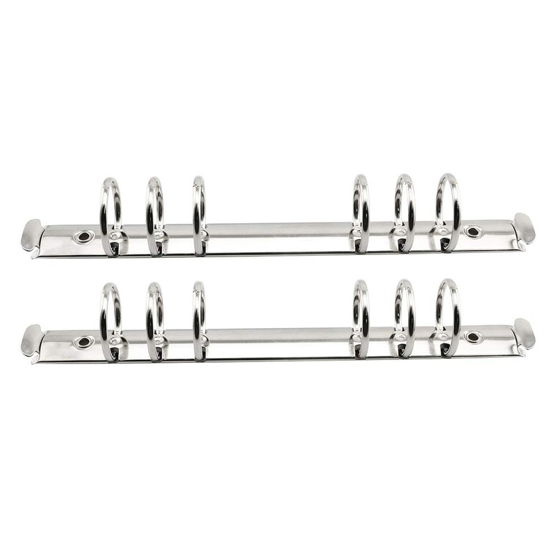 heyous 2pcs A5 Notebook 6-Hole Ring Binder Mechanisms 3cm Diameter