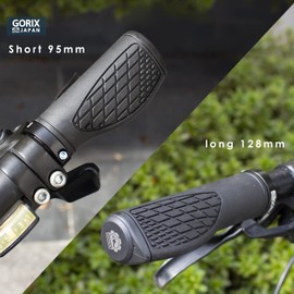 GORIX Gorix Bicycle Grip (GX-AGOO) Bicycle, Short Grip, Cross Bicycle, MTB, Mini Velo, etc. (5.0 x 3.7 inches (128 + 95 mm)