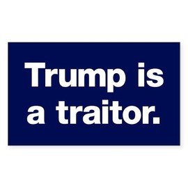 CafePress Trump is A Traitor Rectangle Bumper Sticker Car Decal