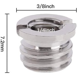 Camera Screw Conversion Adapter 1/4 Female to 3/8 Male Camera Screw Adapter Aluminum Alloy Conversion Screw Adapter Connecting Screws Fixing Screws for Tripod, Camera Monitor, Monopod, Ball Head,