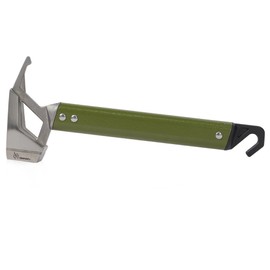 Deerest Stainless Steel Peg Hammer SEVEN Anti-Slip Handle Metal Hook Punching Peg Punching 18.9 oz (530 g) Tent & Tarp Setup Removal Tool Camping Outdoor Gear Tool