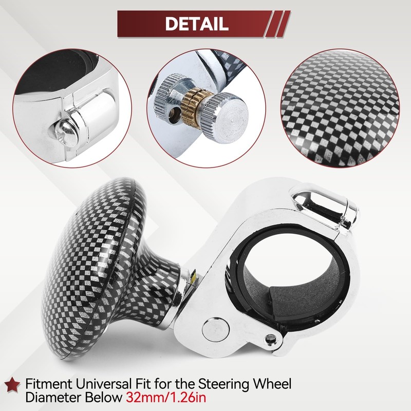 AUTOXBERT Steering Wheel Knob, Universal Steering Wheel Aid Handle Assister