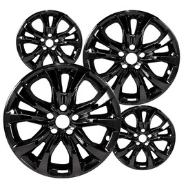 Fuel Rider Set of Four (4) 18 inches Gloss Black ABS Wheel Skins Impostors Wheel Covers Compatible with 2020-2022 KIA Telluride Wheels- Auto Tire Replacement Cap Cover