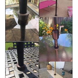 SUQ I OME Outdoor Patio Umbrella Cone Wedge Fits Umbrella Pole Diameter 1.5 Inch/ 38 mm, for Patio Parasol Table Hole Opening or Parasol Base Stand 1.94 to 2.7 Inch (Black)