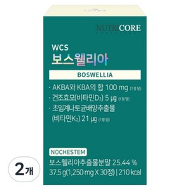 Nutricore Boswellia 37.5g, 30 tablets, 2 units / 뉴트리코어 보스웰리아 37.5g, 30정, 2개