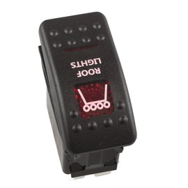 Mintice™ 12 V Car Red LED Light Illuminated Rocker Switch Car Dashboard Switch Roof Light