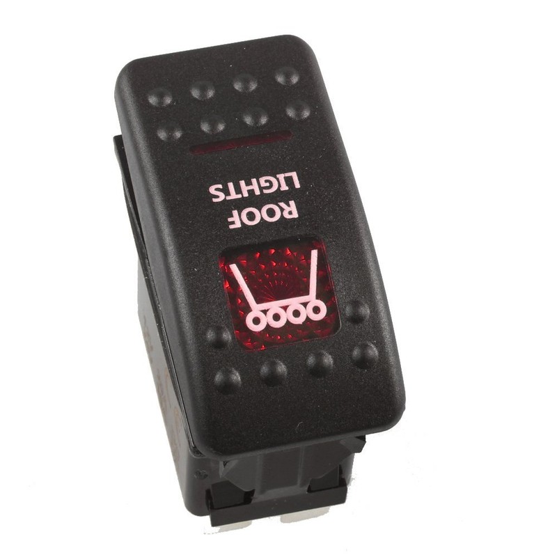 Mintice™ 12 V Car Red LED Light Illuminated Rocker Switch