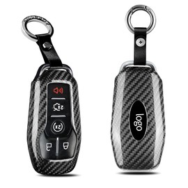 T-carbon Key Fob Cover Fits Ford F150 Mustang Fusion Edge Explorer F250 2015 2016 2017,Real Glass Fiber Key Fob Case Shell Fits Lincoln MKZ MKC MKX 2013-2017 4/5-Button Smart Keyless Accessories