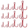 Treble Fishing Hooks, 80PCS Small Round Bend Triple Hard Lure