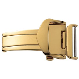Bambi ZG0007N Leather Buckle, Gold, Gold Plated, 0.6 inches (16 mm)