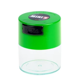 Minivac - 10g to 30 grams Airtight Multi-Use Vacuum Seal Portable Storage Container for Dry Goods, Food, and Herbs - Green Clear