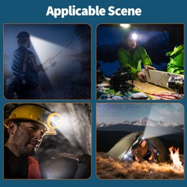 Yongkist Safety Mining Headlight Underground Headlamp Rechargeable Hard Hat Headlamp Explosion Rroof Headlight Cap Lamp for Coal Miner Outdoor Sports