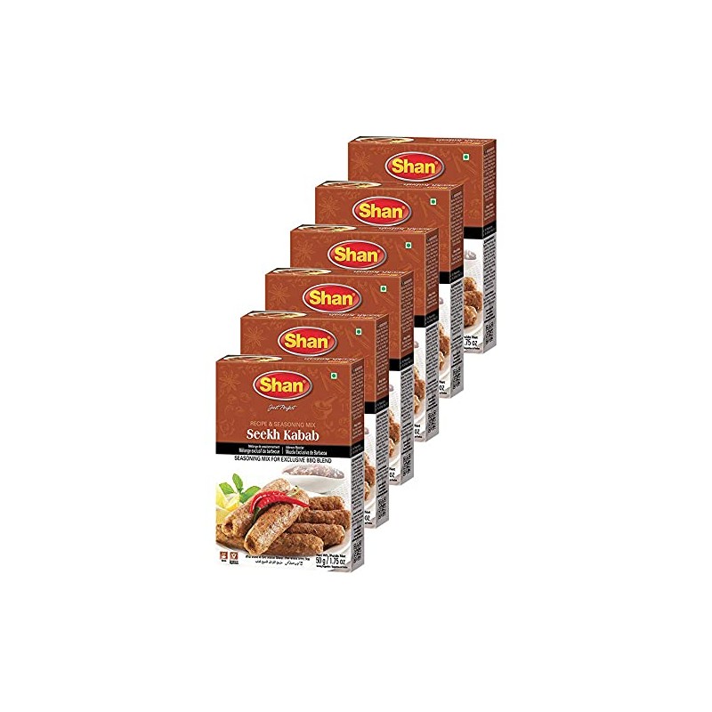 Shans Seekh Kabab Masala 50g - Pack of (6)