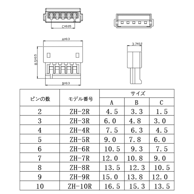 PENGLIN 260pcs ZH1.5mm JST Connector Kit 28AWG with Crimped Cable