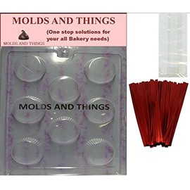 LARGE PEANUT BUTTER CUP Chocolate Candy Mold With Molding Instruction + 25 set of packaging Kit