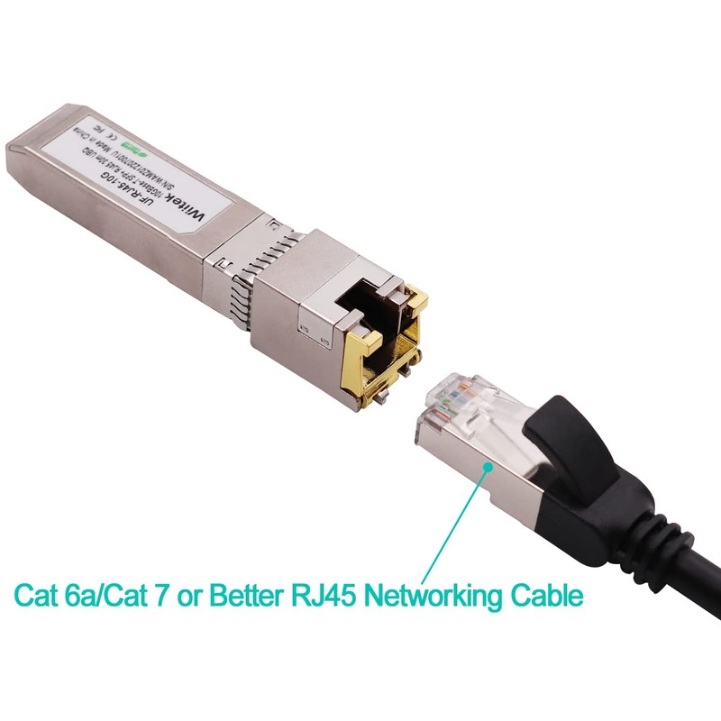 Wiitek 10G SFP+ to RJ45 Copper Modules, 1.25G/2.5G/5G/10GBase-T Ethernet Copper