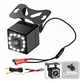 Cámara De Respaldo Impermeable Hd 12led Nocturna Conexion                                                                                             