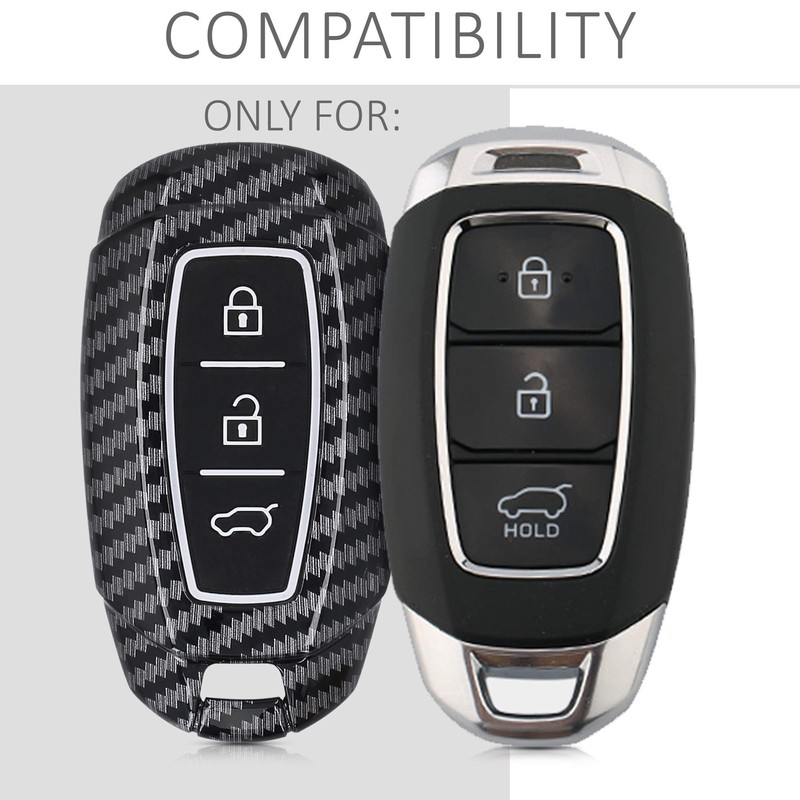 kwmobile Car Key Case Compatible with Hyundai 3-Button Car Key