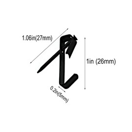 IDEALSV 100 Pack Picture Hanging Hooks with Nails Kits Black Photo Frame Hook