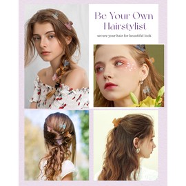 ACECHA Upgraded 12 Pack Small Butterfly Hair Claw Clips for Women - Square Rectangle, Colorful Nonslip Mini Hairclips for Hair Styling Accessories (Rectangle)