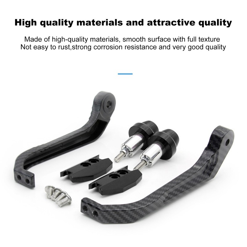 Motorcycle Handlebar Guard Carbon Fiber Style Aluminium Alloy Universal 22mm/0.87inBlack