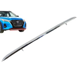 Texas e Parts New Fits 2021-2024 Nissan Kicks S SV Front Bumper Chrome Molding Trim Lower