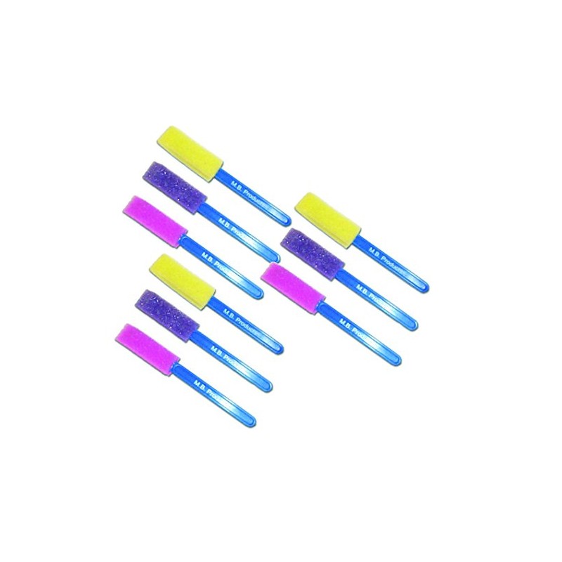 Major Brushes Thin Foam Brushes Pack of 9