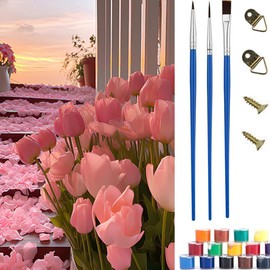 Pintura Numeros Pintar para Adultos, Paint by Numbers30*40cm, con Pinturas Acrílicas y Lienzo para Pintar, con 3 Pinceles, Sin Arrugas Enrollada Cuadros Decorativos,Juego Manualidades Pintura