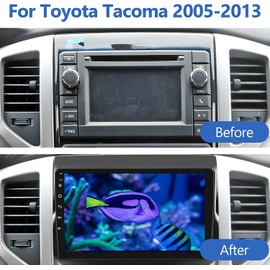 Car Radio for Toyota Tacoma 2005-2015, 9'' HD 1080P Touch Screen Upgrade Car Stereo with Bluetooth, Mirror Link GPS Navigation WiFi FM Backup Camera Audio Receivers Player for Toyota