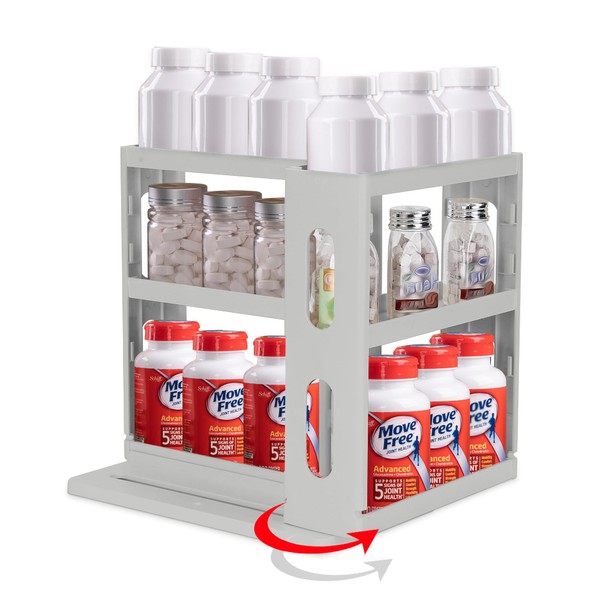 Dutiplus Dutiplus Medicine Organizer 2 Three-Decker Shelves Cabinet Storage Rack