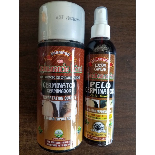 PLANTIMEX SHAMPOO CACAHUANANCHE OIL AND LOTION CAPILAR YOUR HAIR NEEDS A DEEP CARE