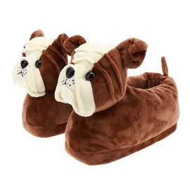 Happy Feet Slippers Benny the Bulldog Animal Slippers for Adults and Kids, Cozy and Comfortable, As Seen on Shark Tank (Medium)