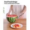 uvbws 2PCS Stainless Steel Double Headed Watermelon/Honeydew Ball Spoon ，Set