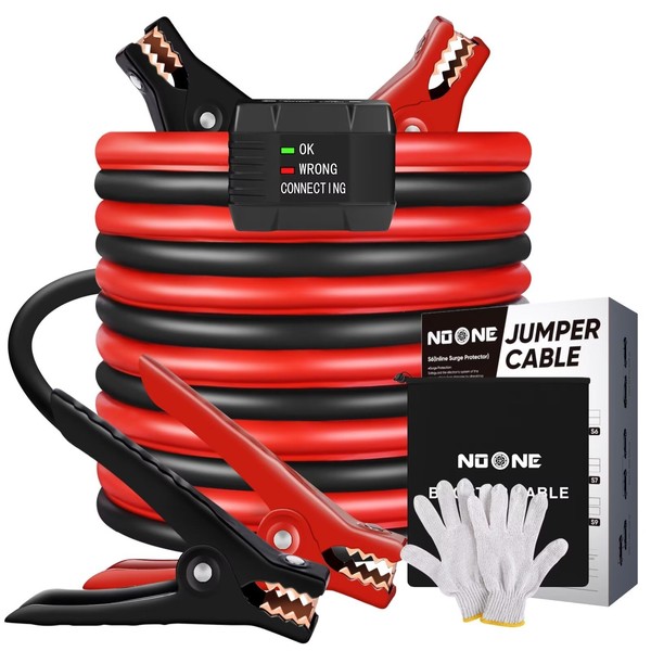 NOONE Jumper Cables with Smart-6 Protector, Professional Booster Cables 6